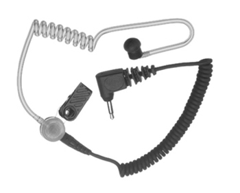 vue du MOTOROLA Oreillette avec tube translucide pour séries GP et DP