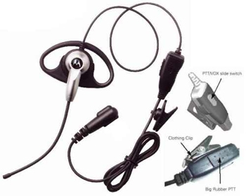 vue du MOTOROLA Tour d’oreille avec micro tige GP