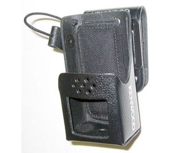 vue du KENWOOD Housse en cuir rigide avec clip ceinture métal TK-2170